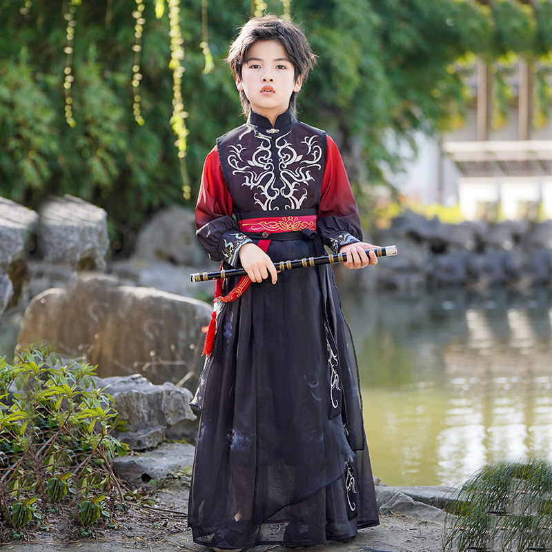 雪舞恋人薄款春夏男童汉服