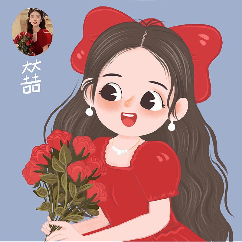 Q版手绘头像定制设计卡通人物照头像定制/手绘真人漫