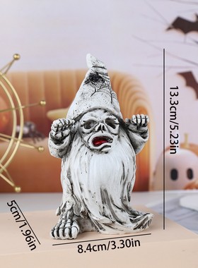 新款抽象侏儒老人幽灵雕像白胡子