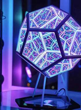 Infinty Dodecaedron 创意酷炫无限十二面体小夜灯彩色体艺术灯