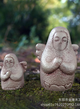 跨境塞尔达传说海利亚女神小天使树脂摆件，海拉鲁守护神花园盆景