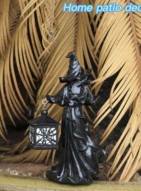 新款树脂新提灯带蜡烛灯摆件