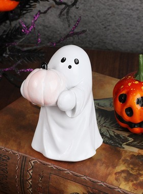 万圣节幽灵南瓜摆件创意卡通可