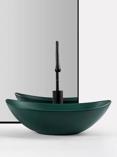 陶瓷颜色定制元宝洗手盆单盆