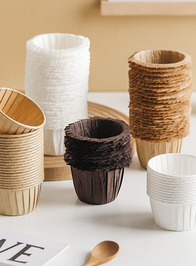 白色耐高温蛋糕纸杯麦芬杯子烤箱烘焙纸托马芬礼帽杯盒子包装盒