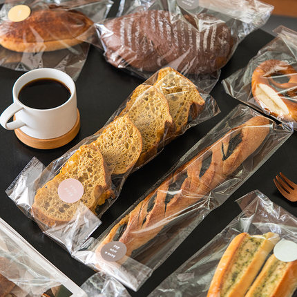 面包包装袋烘焙食品级切片一次性生吐司透明袋贝果日式单独打包袋