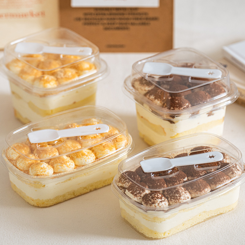 烘焙包装一次性千层蛋糕盒提拉米苏奶油打包盒班戟餐豆乳便当盒子