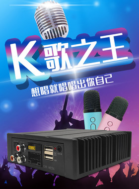 全民k歌汽车dsp功放车载ktv无线麦克风汽车DSP功放数字音频处理器