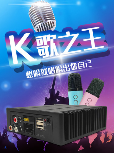 全民k歌汽车dsp功放车载ktv无线麦克风汽车DSP功放数字音频处理器