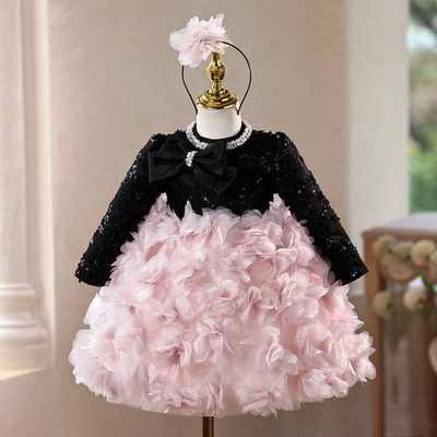 礼服女童高级感花朵蓬蓬裙新款