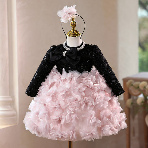礼服女童高级感花朵蓬蓬裙新款