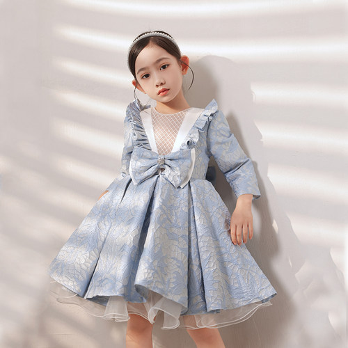 生日蓬蓬裙长袖秋冬钢琴演出服