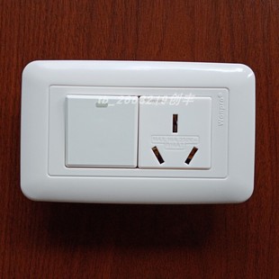 wonpro118型老旧款大插头三扁插脚壁式暗装空调热水器16A插座开关