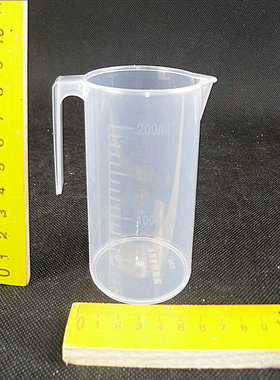 圆柱形塑料量杯 200ml  J81251 小学科学 教学仪器 实验耗材