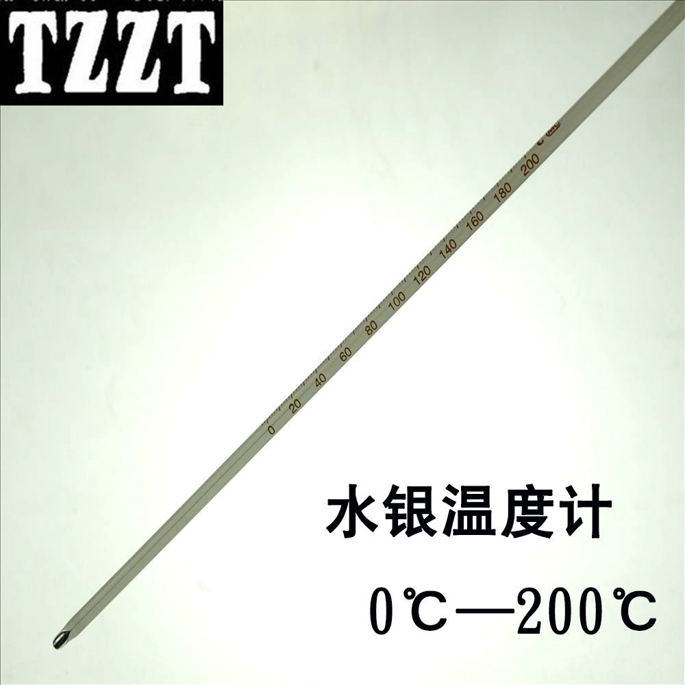 水银温度计 200℃度(-16～ 81)℃ 0-100/360玻璃棒温度计 化学实验