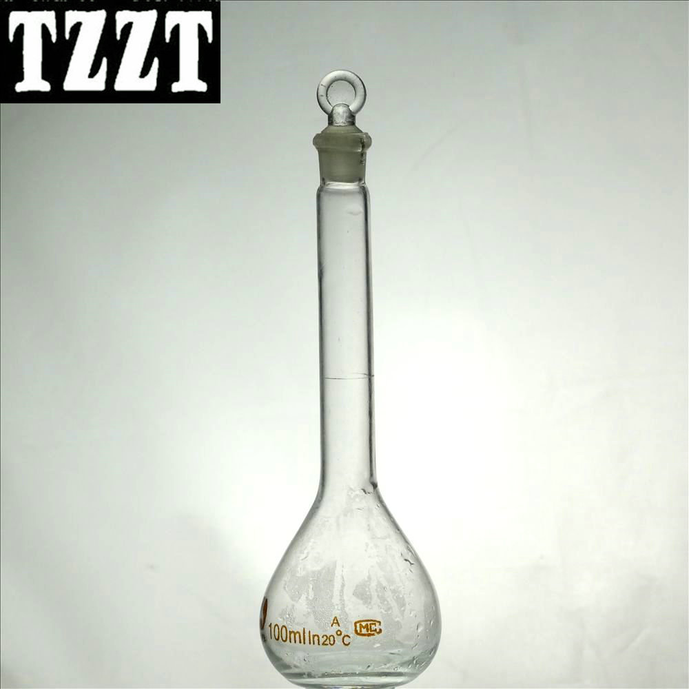 透明容量瓶 100ml 白100ml A级 中学化学实验仪器 实验室耗材