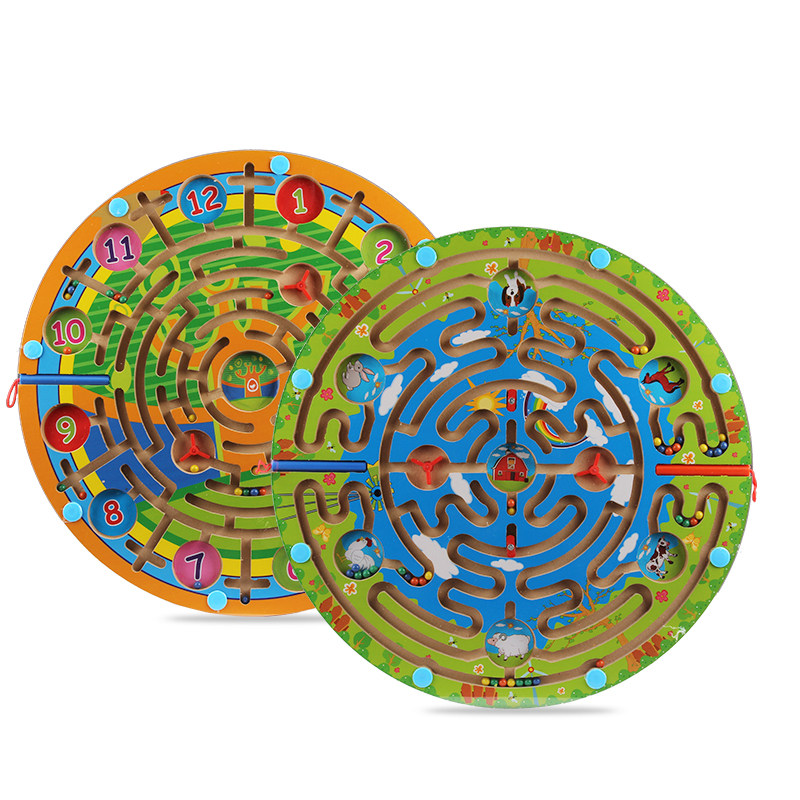 特大号圆形儿童磁性迷宫运笔走珠