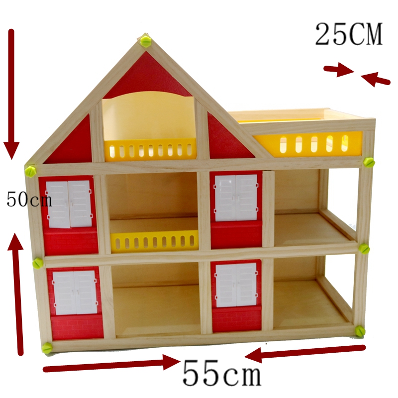 小女孩生日儿童礼物过家家木制娃娃屋公主仿真房子别墅玩具屋梦幻