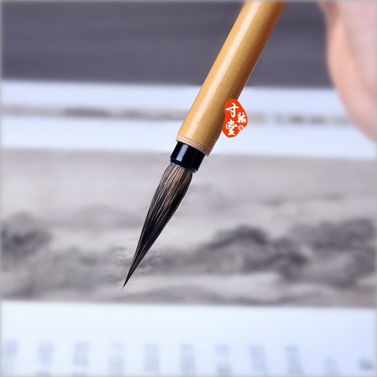 纯紫毫叶筋白描唐卡花鸟人物 国画宋徽宗 小号工笔勾线瘦金体毛笔