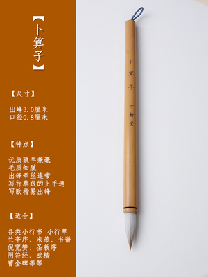 寸翰堂狼羊兼毫弹性好小行书