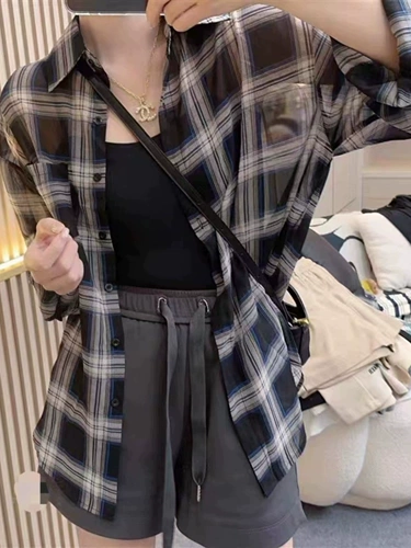 Тонкая рубашка, кардиган, куртка, осенняя, защита от солнца, премиум класс