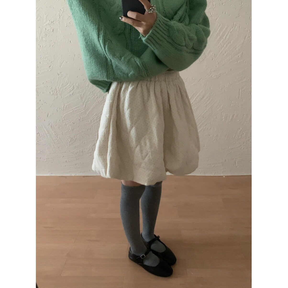 PPSHD韩系ins风超级百搭碎花压棉灯笼短裙半身裙