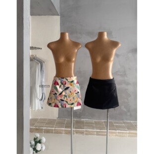 半身裙女春夏 缎面短裙带安全裤 PPSHD｜ 摩登春日