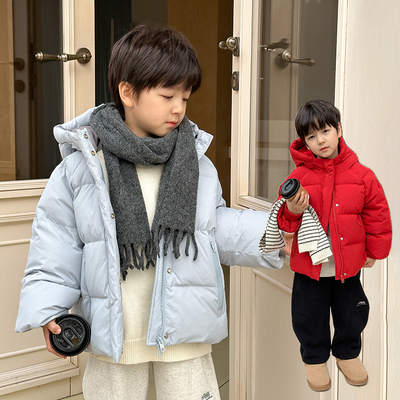 男童新国标90白鸭绒羽绒服拜年服