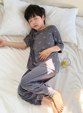 依依妈男童莫代尔家居服睡衣套装