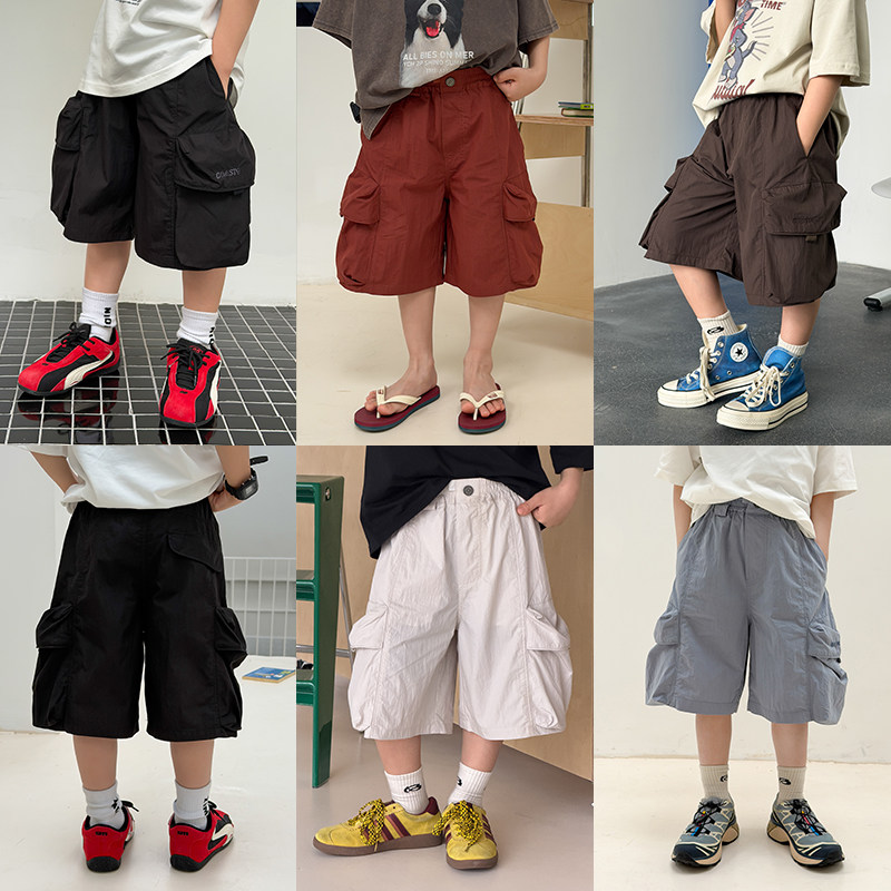 【秒杀款！3.26早10点上新】依依妈男童字母工装休闲短裤