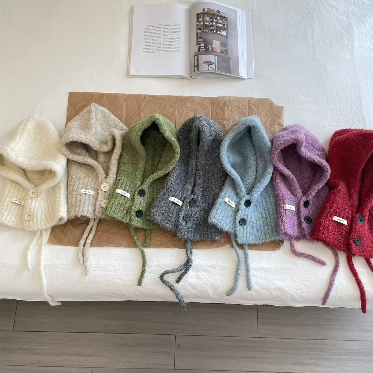 依依妈儿童时尚毛线法拉克拉帽