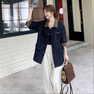 洋气减龄麂皮绒翻领外套女春秋2025新款小个子巨好看超火夹克上衣图片