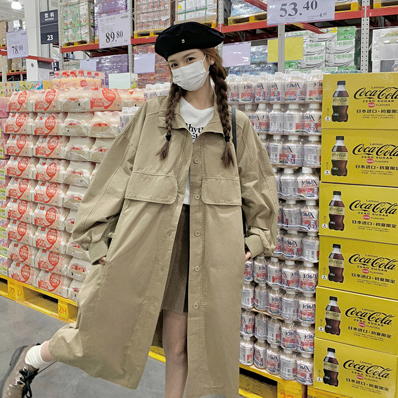 现货霸气秋季新款欧版酷雅休闲气质中长款风衣P165K229,女装风衣,2C311