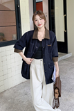 洋气减龄麂皮绒翻领外套女春秋2025新款小个子巨好看超火夹克上衣，女装风衣，2C311