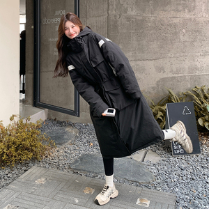 【新款】冬装中长款重工羽绒棉撞色棉服P210K298图片