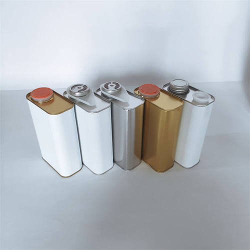 拍1发15个桶1L油漆桶乳胶调漆涂料方形化工溶剂铁桶马口铁样品罐