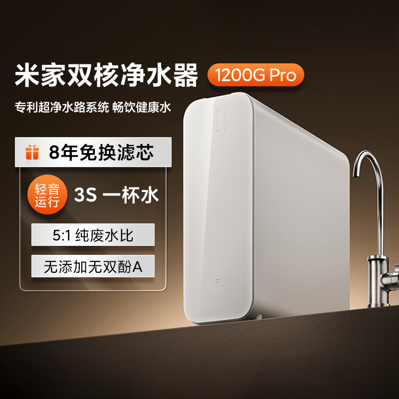 小米米家双核净水器1200GPro过滤