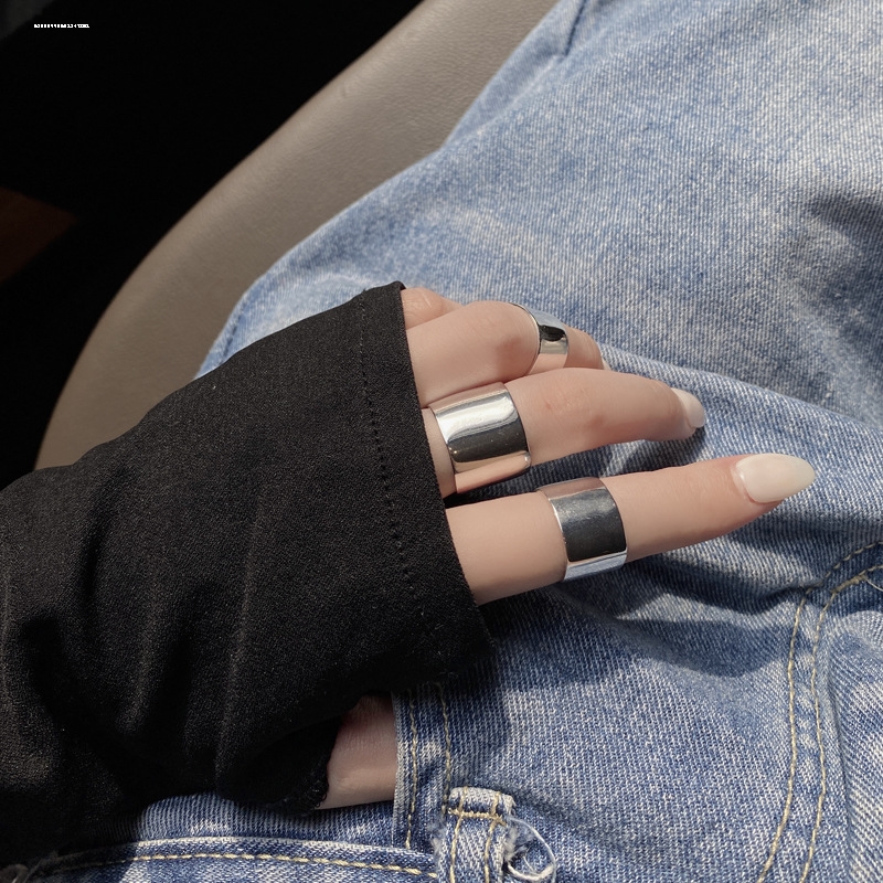 ins欧美三件套戒指男女不规则开口可调节指环