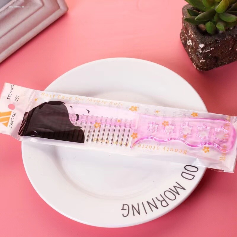 修假发碎发双面刀削发梳打薄碎发刘海cos假发钢梳