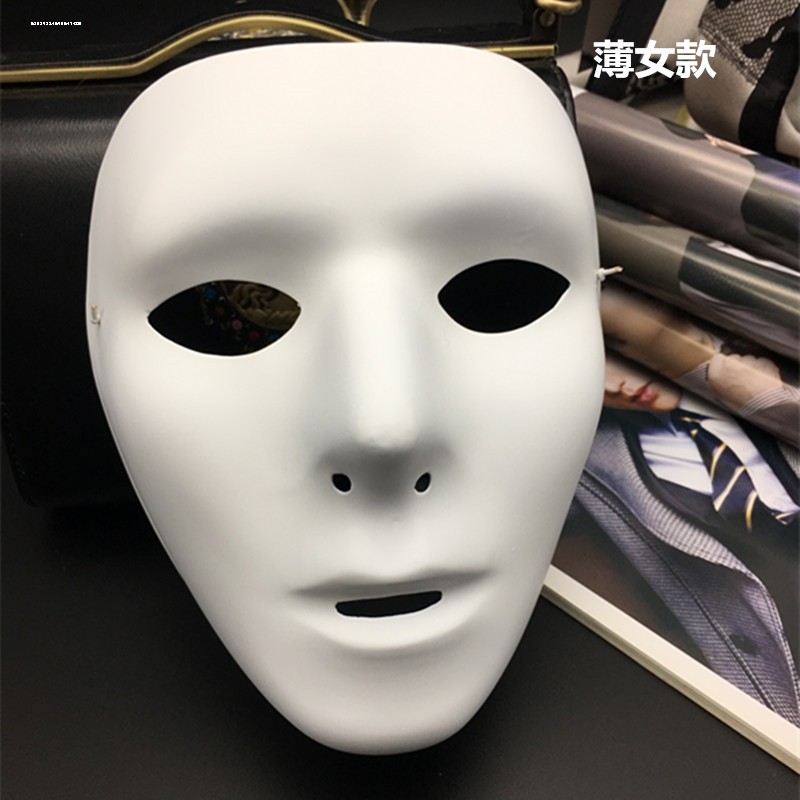 pvc材料白色街舞面具舞会面具假面舞客齐舞表演步舞男女图片