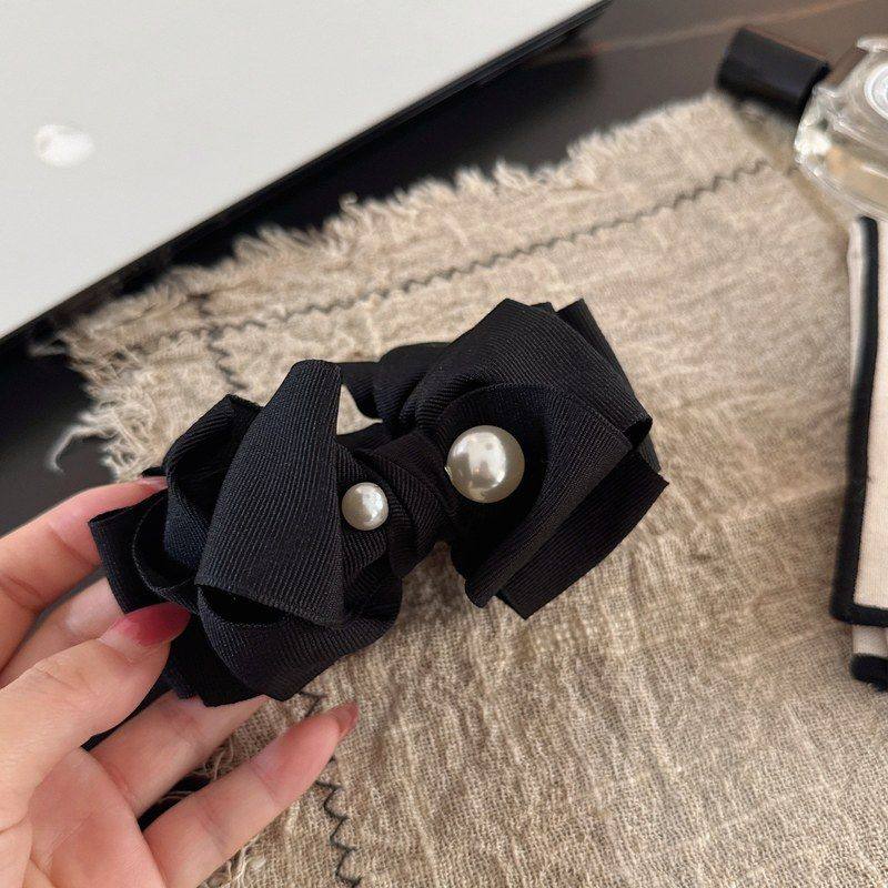 韩国黑色蝴蝶结竖夹马尾夹时尚小香风复古高级香蕉夹发卡发夹头饰,饰品/流行首饰/时尚饰品新,发饰,淘宝优惠券,粉丝福利购,淘宝优惠卷