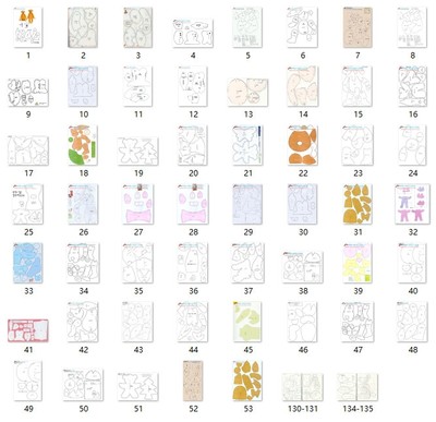 泰迪熊纸样62张 电子版本DIY手工布艺玩偶图解教程