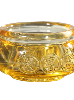 黄色聚宝盆摆件放财位玄关钥匙收纳碗客厅家用门口乔迁新居吉祥