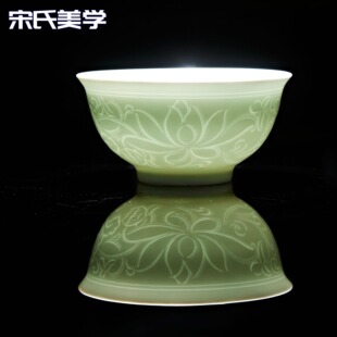 宋式美学餐具景德镇高温青白瓷餐具套装高档陶瓷碗盘碗碟套装