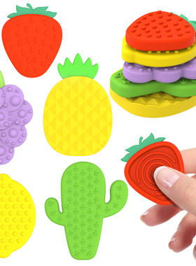 5pcs/set Fidget Sensory Toy for Adults Silicone Worry Stone