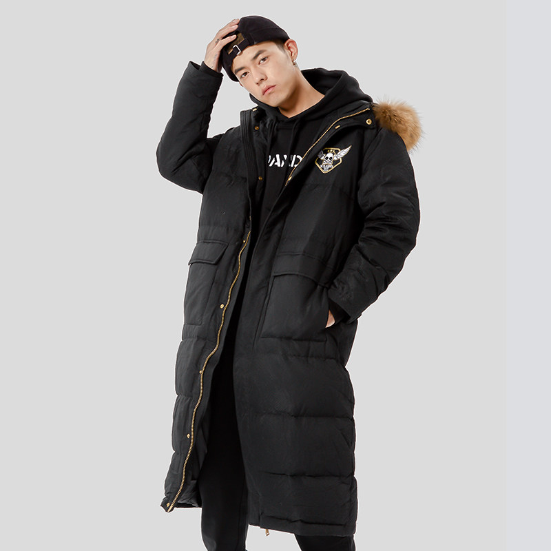 Hipanda你好熊猫 设计潮牌国潮   男款 ARMY中长款羽绒服外套|msdalam kategori Pakaian Lelaki, Down - dari Buy2taobao.com untuk memberikan perkhidmatan ejen Taobao profesional membeli