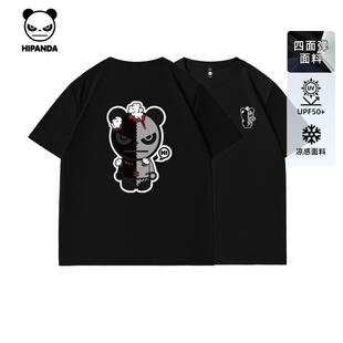 T恤C 新款 Hipanda你好熊猫潮冰丝凉感痞帅小众短袖 体恤男2025夏季