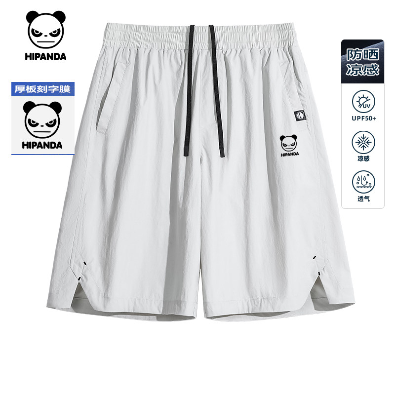 Hipanda你好熊猫防晒凉感户外休闲运动短裤2026夏季新款男五分裤,男装,短裤,淘宝优惠券,粉丝福利购,淘宝优惠卷