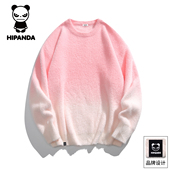 美式 休闲毛衣男士 2026新款 HiPanda你好熊猫秋冬季 圆领上衣男款