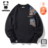 新款 圆领卫衣男士 宽松休闲长袖 HiPanda你好熊猫秋冬季 上衣男款